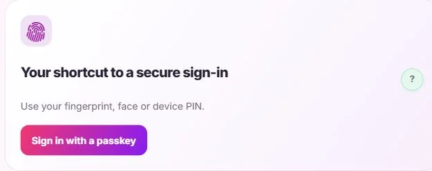 La véritable option de connexion MLC par passkey, présentée en anglais. La véritable option de connexion MLC par passkey, présentée en anglais.