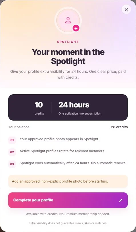 La véritable fenêtre Spotlight en anglais, capturée avec un compte de test. La véritable fenêtre Spotlight en anglais, capturée avec un compte de test.